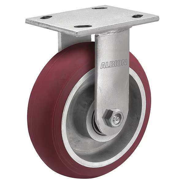 4" X 2" Non-Marking Polyurethane Rigid Caster, No Brake, Loads Up To 800 lb, Albion, Mfr#: 18AX04228R