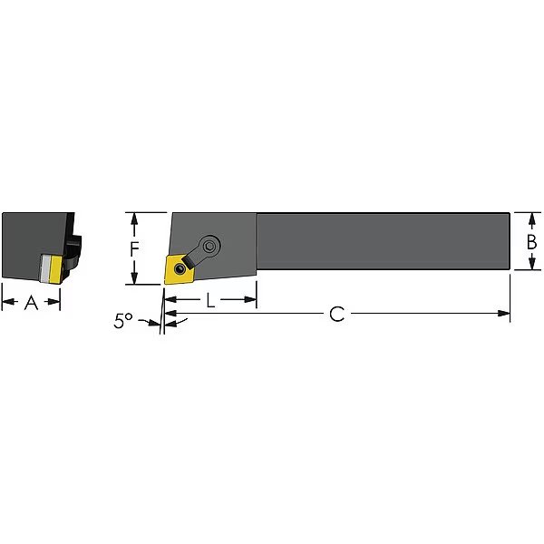 Indexable Profiling End Mill, 1-1/2", PHC, Ultra-Dex Usa, Mfr#: MCLNR 12-4B