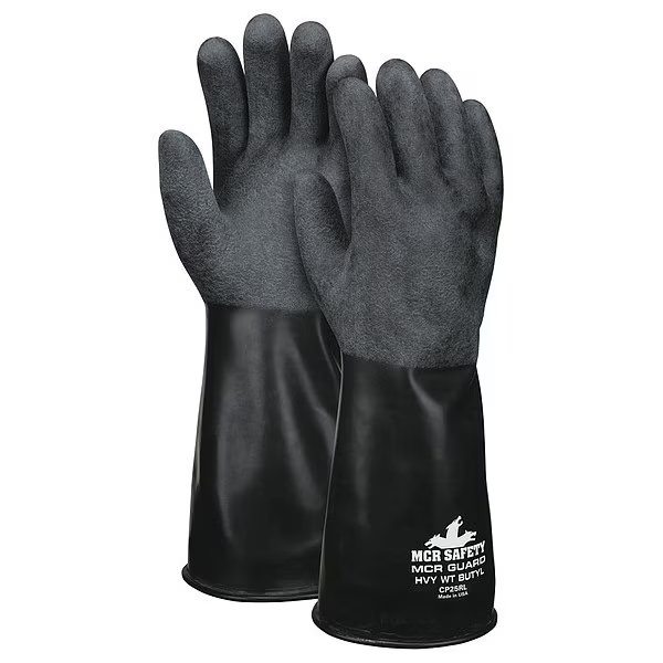Chemical Resistant Glove, XL, Black, PR, Mcr Safety, Mfr#: CP25RXL