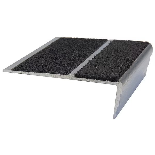 Stair Nosing, Black, 48" W, 3" D, Stairmaster, Mfr#: 333FT-SN4
