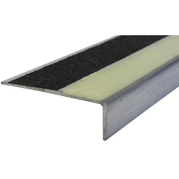 Stair Nosing, Black, 42" W, 3" D, Stairmaster, Mfr#: 333FT-NG-I3-6