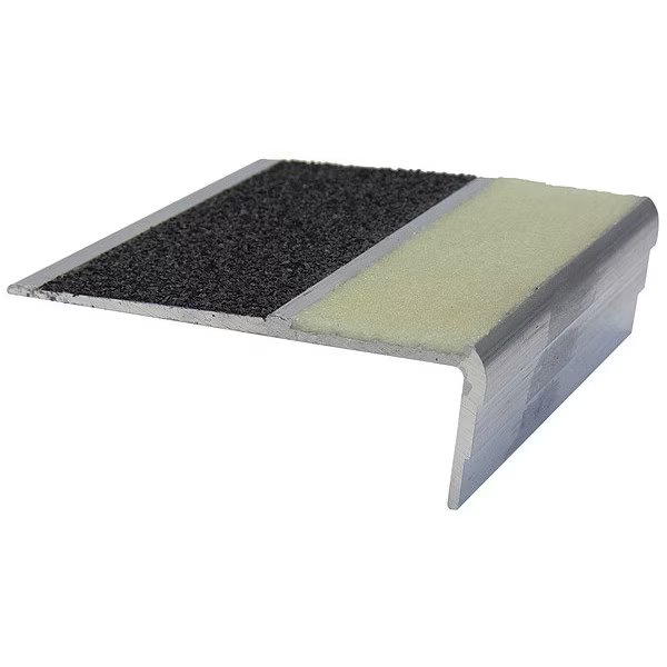 Stair Nosing, Black/Photoluminescent, Stairmaster, Mfr#: 333FT-SN-NG-I4