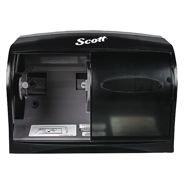 Single Roll Toilet Paper Dispenser (09604), Black, 11.0" x 7.63" x 6.0" (Qty 1), Kimberly-Clark Professional, Mfr#: 09604