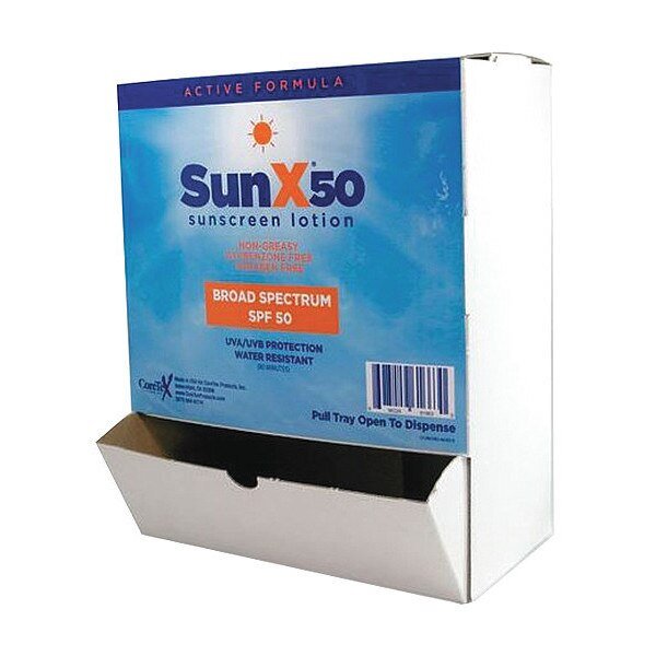 Sunscreen, 0.25 oz, Packet, 50 SPF, PK100, Sunx, Mfr#: 18-921G