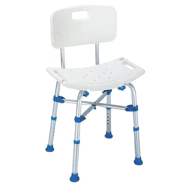 12 in L, Adjustable, Aluminum, Shower Chair, Chrome, Big John, Mfr#: BJBATH