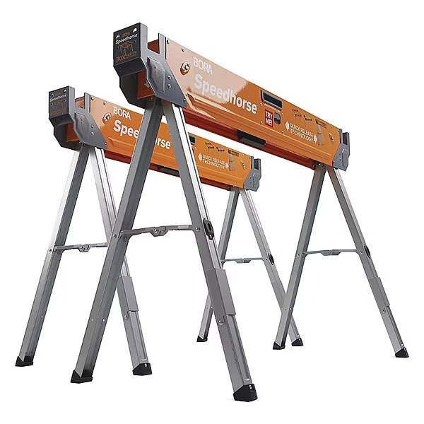 Saw Horse, 1500 lb. Cap., 45" L, 3-1/4" W, Bora Portamate, Mfr#: PM-4500