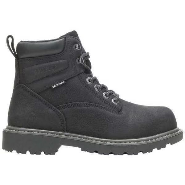 Size 9 Women's 6 in Work Boot Steel 6-Inch Work Boot, Black, Wolverine, Mfr#: W201153