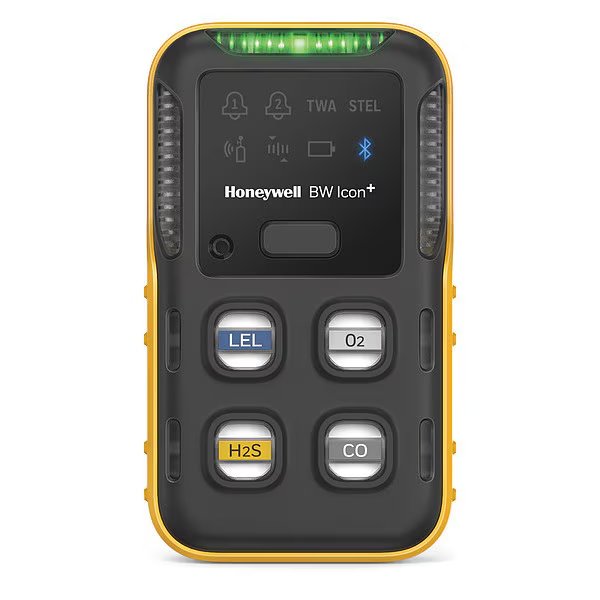 Multi-Gas Detector, 2 mo Battery Life, Yellow, Honeywell, Mfr#: CP-I-W5X100M1-Y-00