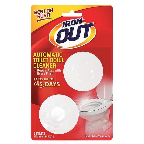 Toilet Bowl Cleaner, 2.10 oz, Box, PK12, Iron Out, Mfr#: AT12T