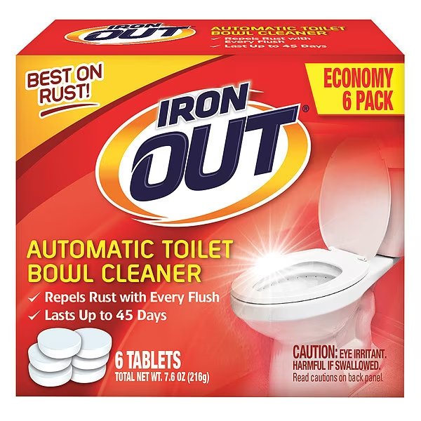 Toilet Bowl Cleaner, 6.3 oz, Box, PK4, Iron Out, Mfr#: AT46N