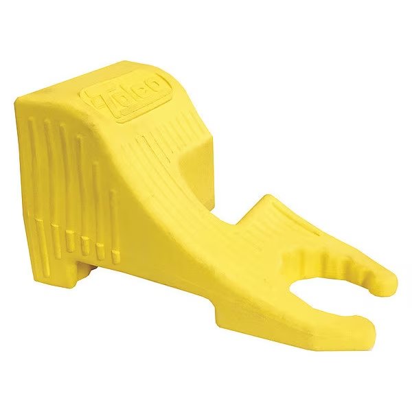 Door Wedge, Yellow, 4 in L, PK 6, Tolco, Mfr#: 800090
