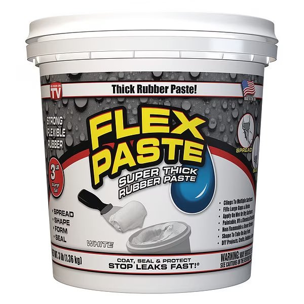 Flex Paste 3 lb. Tub White, Flex Seal, Mfr#: PFSWHTR32