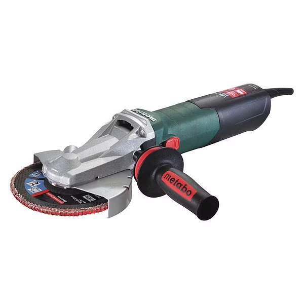 Angle Grinder, 6", Flat Head, 13.5A, Metabo, Mfr#: WEF 15-150 Quick