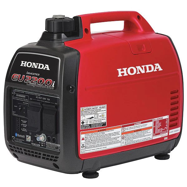 Portable Generator, Gasoline, 1,800 W Rated, 2,200 W Surge, Recoil Start, 120V AC, 18.3/15 A, Honda, Mfr#: EU2200ITAN1