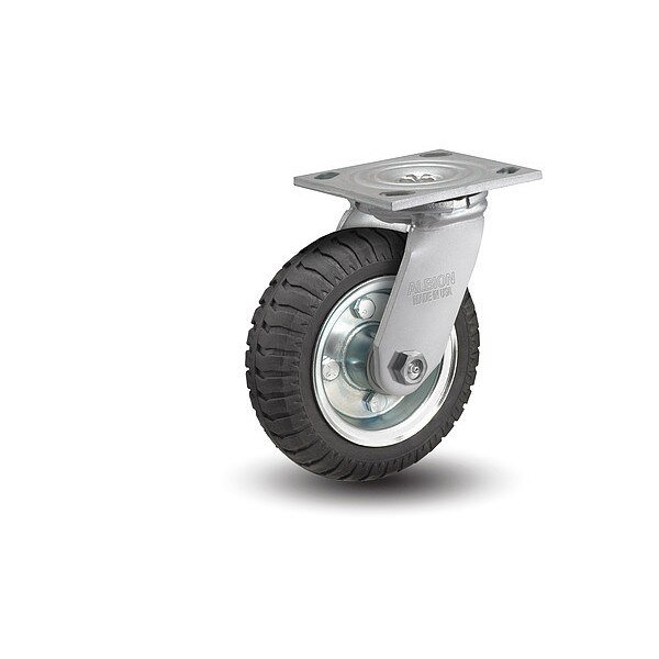 6" X 2" Non-Marking Rubber Monoprene Swivel Caster, No Brake, Loads Up To 250 lb, Albion, Mfr#: 16SZ06228S