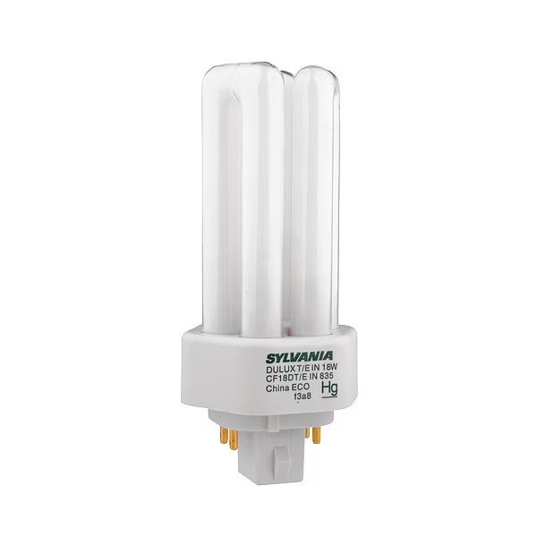 CFL, 18 W, T4, 4-Pin (GX24q-2), Sylvania, Mfr#: 20877