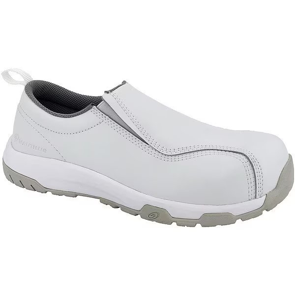 Loafer Shoe, W, 10 1/2, White, PR, Nautilus Safety Footwear, Mfr#: 1607-10.5W