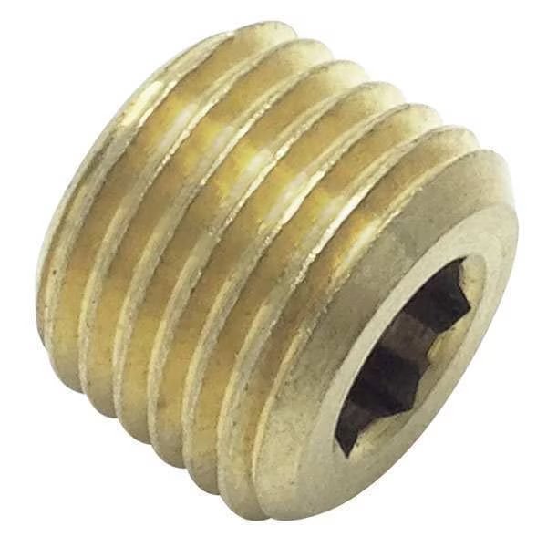 Brass Internal Hex Head Plug, Male NPT, Legris, Mfr#: 0205 18 00