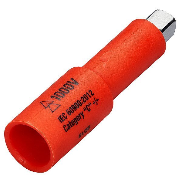 Insulated Socket Extension 3 in L, 1 Pieces, Chrome, Itl, Mfr#: 01790