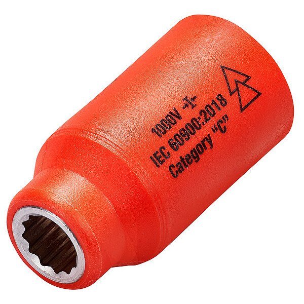 1/2 in Drive Insulated Socket 3/8 in, Itl, Mfr#: 01570