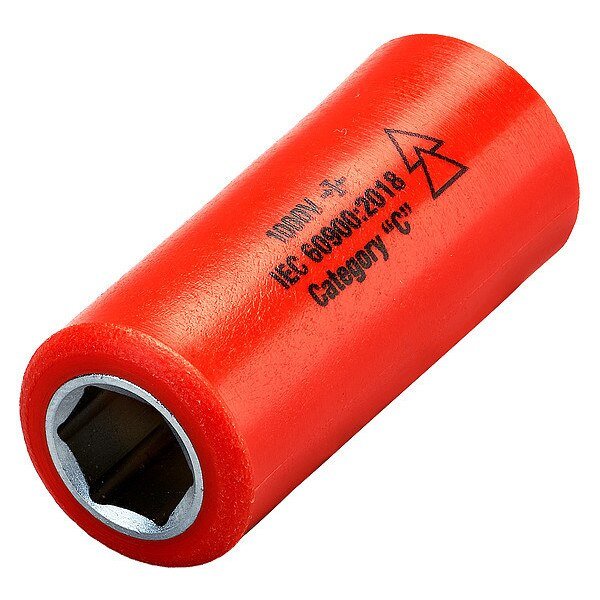 1/4 in Drive Insulated Socket 10 mm, 25/64 in, Itl, Mfr#: 07212