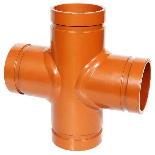 End Cross, Galvanized Ductile Iron, 4 in, Gruvlok, Mfr#: 0390125409