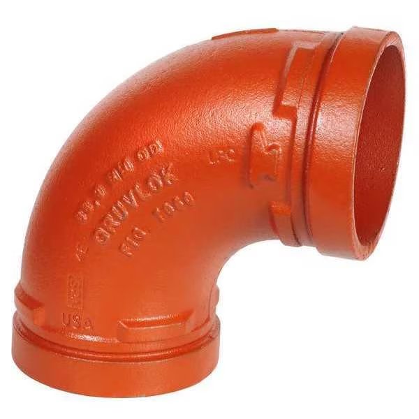90 Elbow, Ductile Iron, 12", NPT, Class 150, Gruvlok, Mfr#: 0390014421