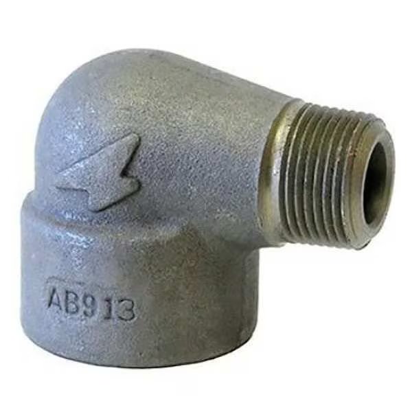 FNPT x MNPT, Black Forged Steel 90 Degree Street Elbow, Class 3000, Anvil, Mfr#: 0361109408