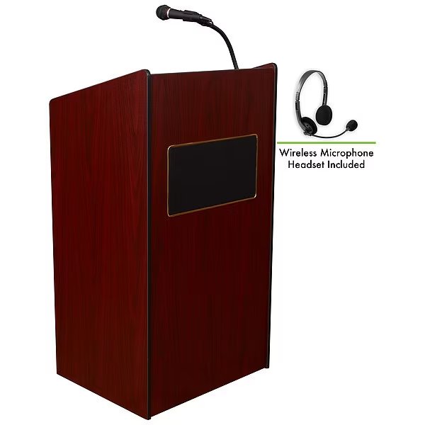 Aristocrat Sound Lectern Wireless Headset Mic Mahogany, Oklahoma Sound, Mfr#: 6010-MY/LWM-7