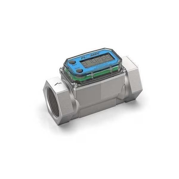Electronic Flowmeter, 1 1/2", FNPT, 4.5" L, Flomec, Mfr#: G2S15NQ9GMB