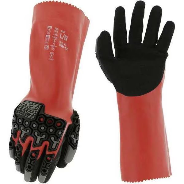 SpeedKnit M-Pact Chemical S5EP02Gloves, PR, A4 Cut Level, 18 ga, Red, 10, Mechanix Wear, Mfr#: S5EP-02-010