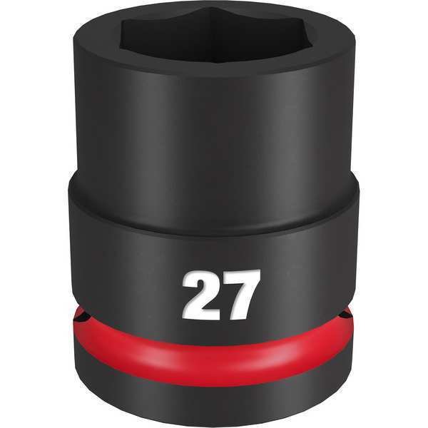 3/4" Drive Standard Impact Socket 27 mm Size, Standard Socket, Black Phosphate, Milwaukee Tool, Mfr#: 49-66-6365