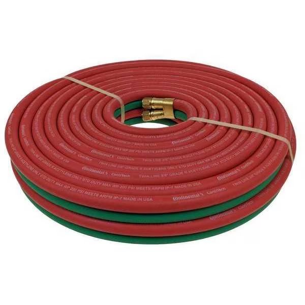 Twin Line Welding Hose, 3/8", 25 ft., Continental, Mfr#: TWR-06-025BB