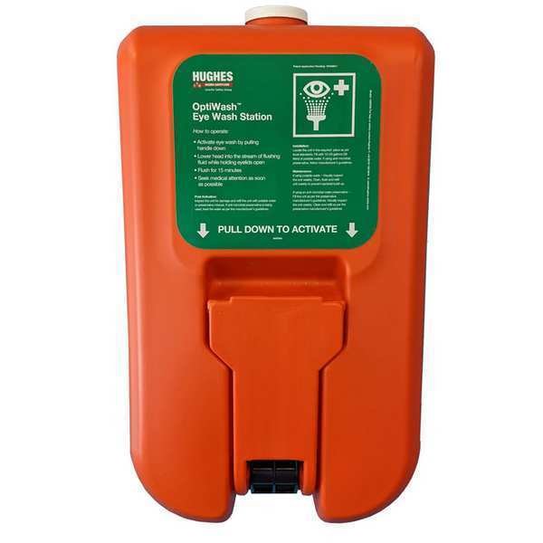 Gravity-Fed Eyewash Station, Portable, 10 gallon, Orange, Hughes Safety Showers, Mfr#: 10GFEW