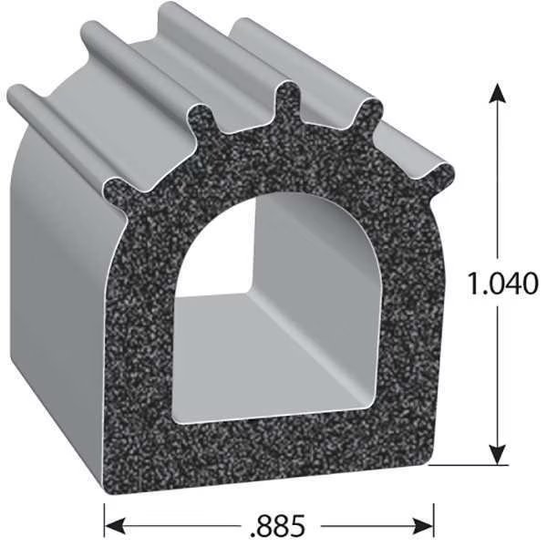 Foam Rubber Seal w/Adhesive Back, 1.04 in, Fairchild, Mfr#: RS1019-50