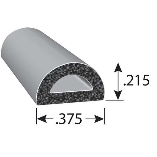 Foam Rubber Seal w/Adhesive Back, 0.22 in, Fairchild, Mfr#: RS1009-50