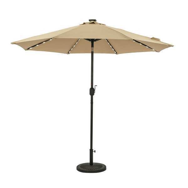 OCTAGON UMBRELLA W/LED TUBE LIGHTS, Island Umbrella, Mfr#: NU6848