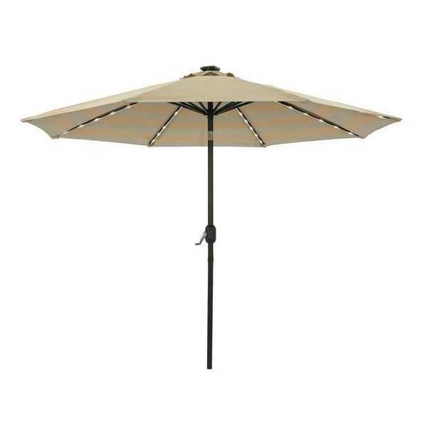 OCTAGON UMBRELLA W/LED TUBE LIGHTS, Island Umbrella, Mfr#: NU6850