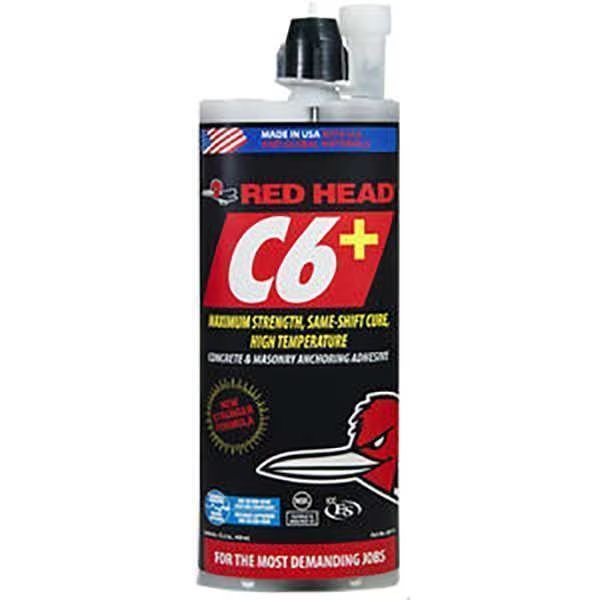 Epoxy, 14.38 Oz Container Size Cartridge, Includes Mixing Nozzle, Red Head, Mfr#: C6P-15