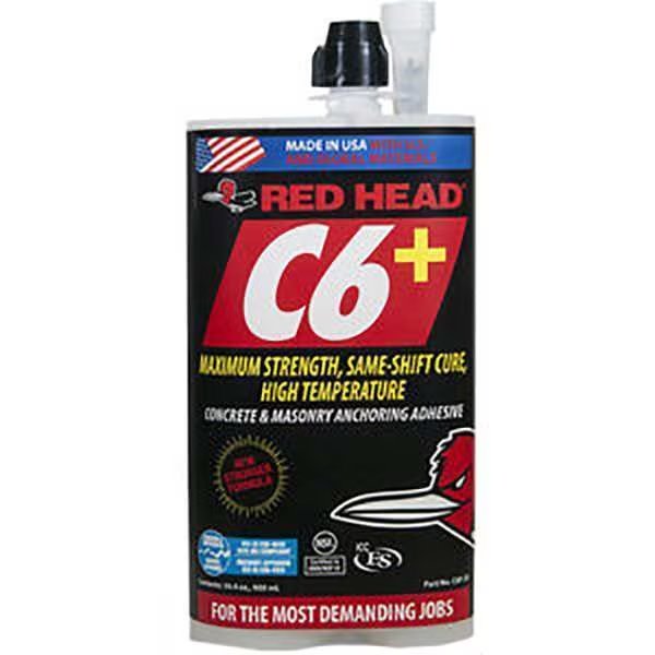 Epoxy, 28.76 Oz Container Size Cartridge, Includes Mixing Nozzle, Red Head, Mfr#: C6P-30