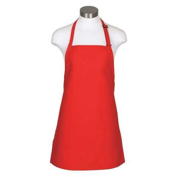 Apron, No Pocket Bib, F33, Red, Fame Fabrics, Mfr#: 18743