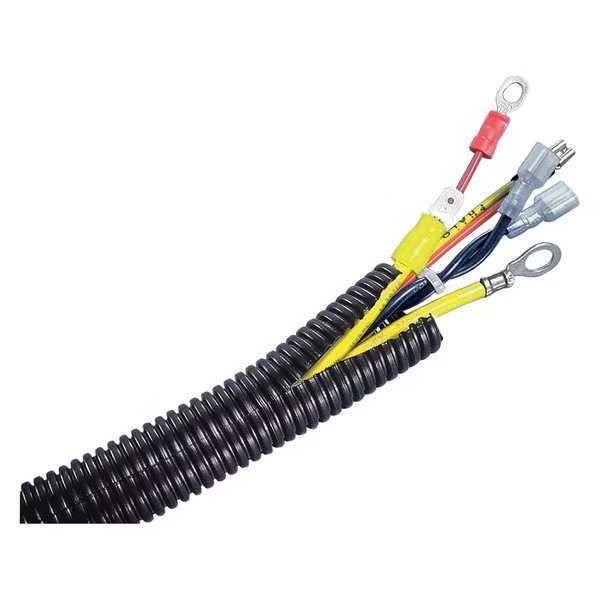 Corrugated Loom Tubing, 0.50"x100ft L, Blk, Panduit, Mfr#: CLT50F-C20
