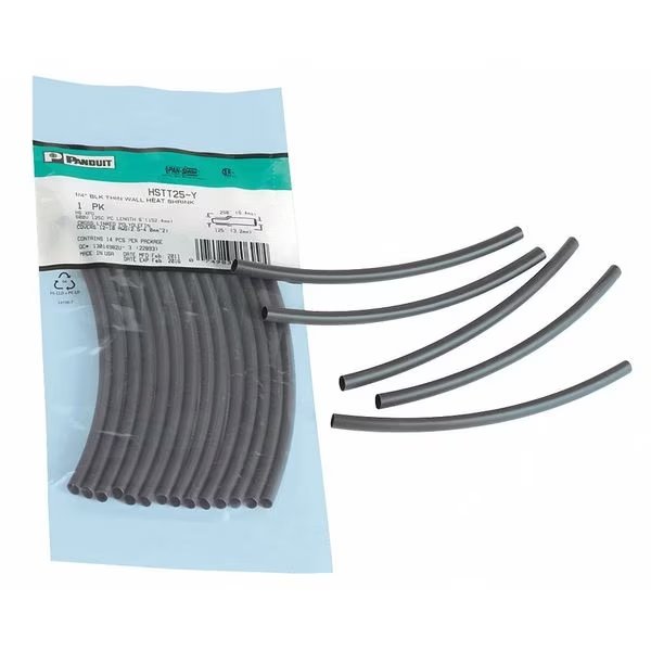 Thin Wall Heat Shrink Tubing, 0.19", Panduit, Mfr#: HSTT19-Y