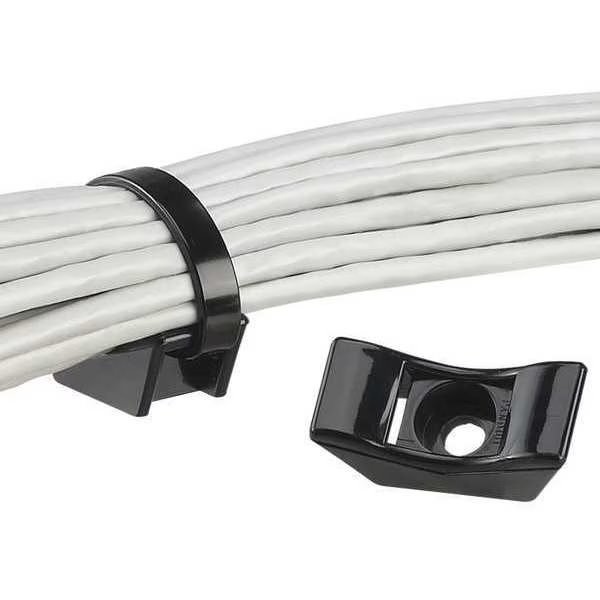 Cable Tie, Mnt, Eh, 1/4screw, Wrnyl, PK25, Panduit, Mfr#: TMEH-S25-Q0