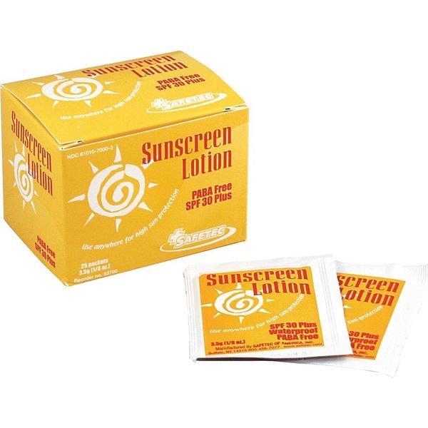Packets Sun Tan Lotion, SPF 30, 1/8oz., Safe-Tec, Mfr#: 53373