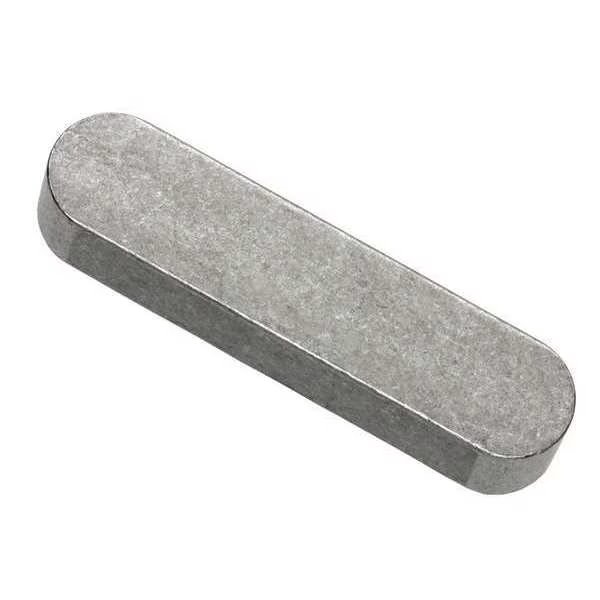 Oversized Machine Key, Round End, Carbon Steel, Plain, 70 mm L, 12 x 8 mm Sq, G.L. Huyett, Mfr#: 321208-070