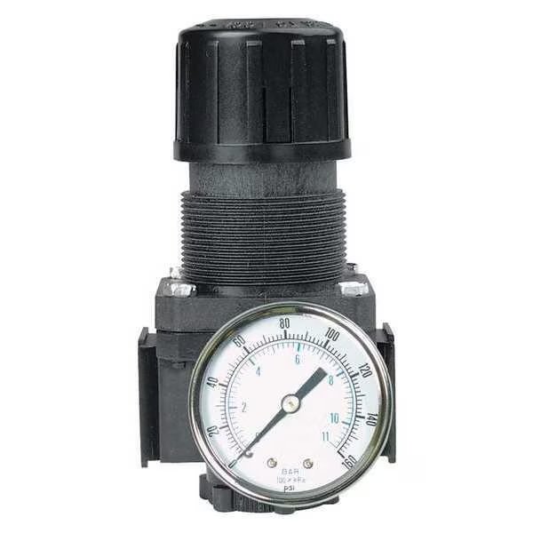 Regulator, 3 Pos Locking Knob, 1/4", Arrow Pneumatics, Mfr#: R352G