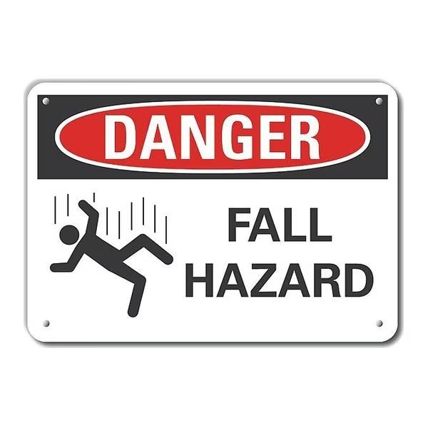 Danger Sign, 10 in H, 14 in W, Plastic, Horizontal Rectangle, English, LCU4-0253-NP_14X10, Lyle, Mfr#: LCU4-0253-NP_14X10