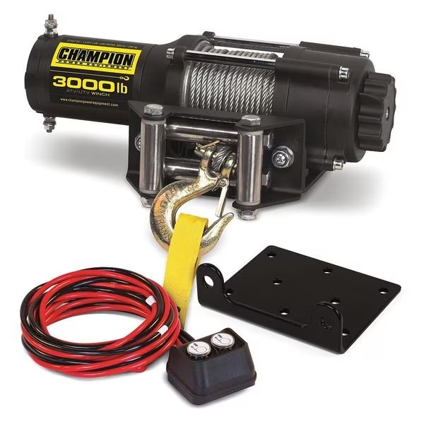 Utility Winch Kit, 12V, 3000 lb, Champion Power Equipment, Mfr#: 13004