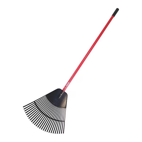 Leaf Rake, Poly, 24", Fiberglass Handle, Bully Tools, Mfr#: 92624